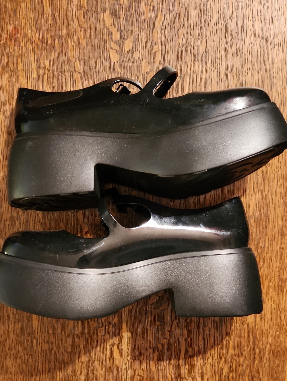 Melissa Brand Mary Jane Chunky Heel Shoes - Black Womens Size 9